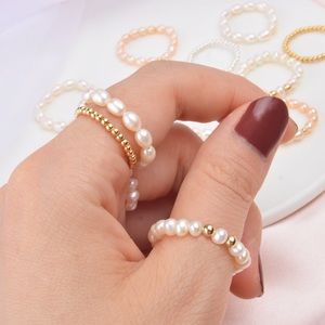 Ring freshwater pearl sterling silver 925 genuine